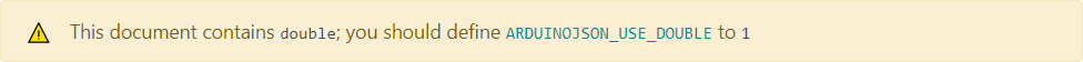 Warnings in step 2 of the ArduinoJson Assistant