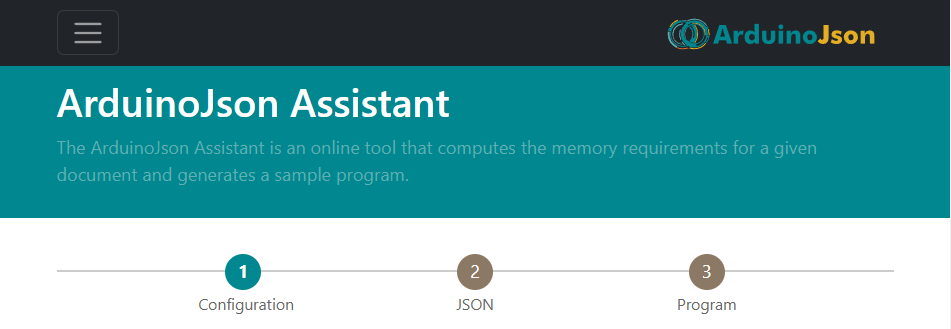 ArduinoJson Assistant Steps